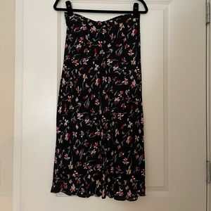 Black Floral Midi Skirt - Madewell